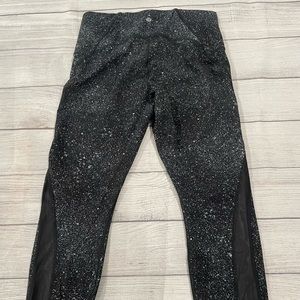 Lululemon leggings - black and white speckled - size 10